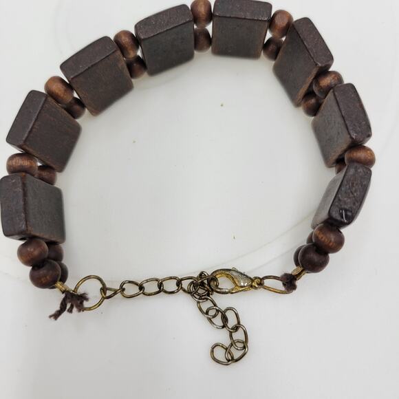 Vintage The Legend of the Dreamcatcher Wooden Native American Tile Bracelet 7" - Picture 9 of 12